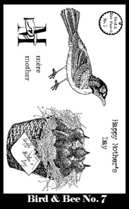 Bird & Bee Paperie Stamp Set 7 small