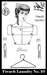 French Laundry Stamp Set 10 small