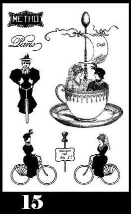 Mannequin Cafe Stamp Set 15 small