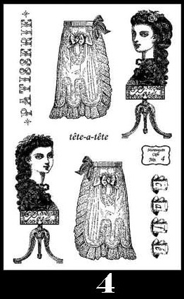 Mannequin Cafe Stamp Set 4 small
