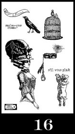 Queen of Tarts Stamp Set 16 small