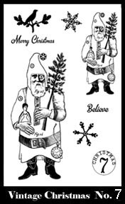 Vintage Christmas Stamp Set 7 small