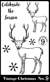 Vintage Christmas Stamp Set 9 small